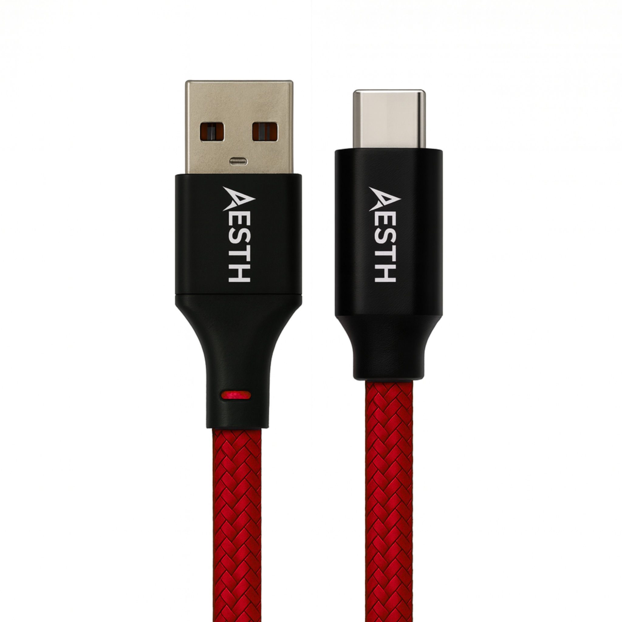 Red USB-A to USB-C Cable – Fast Charge Braided | AESTH Gaming – Aesth ...
