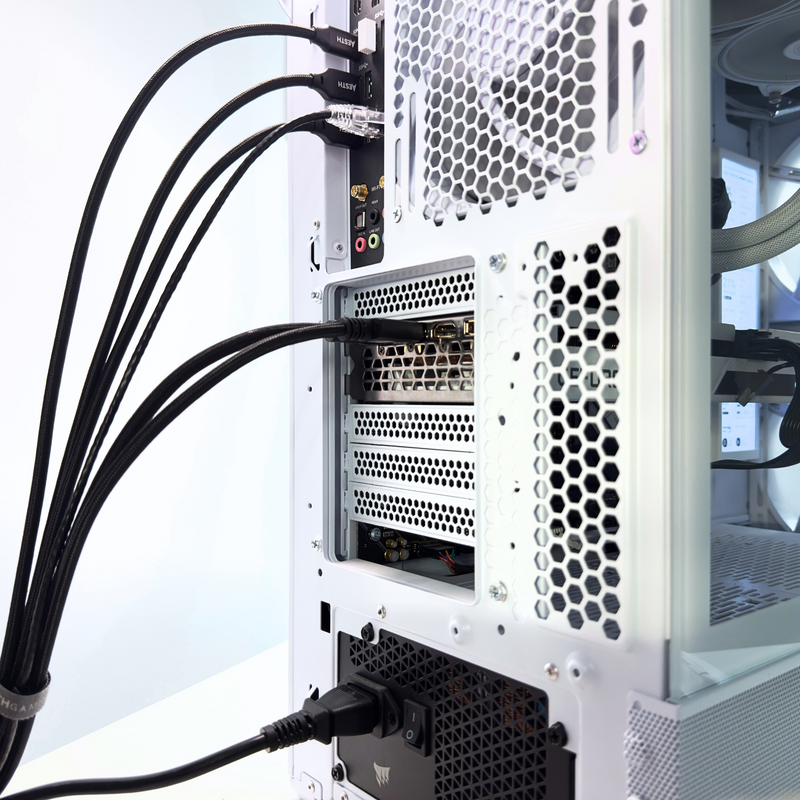PC with Aesth braided cables