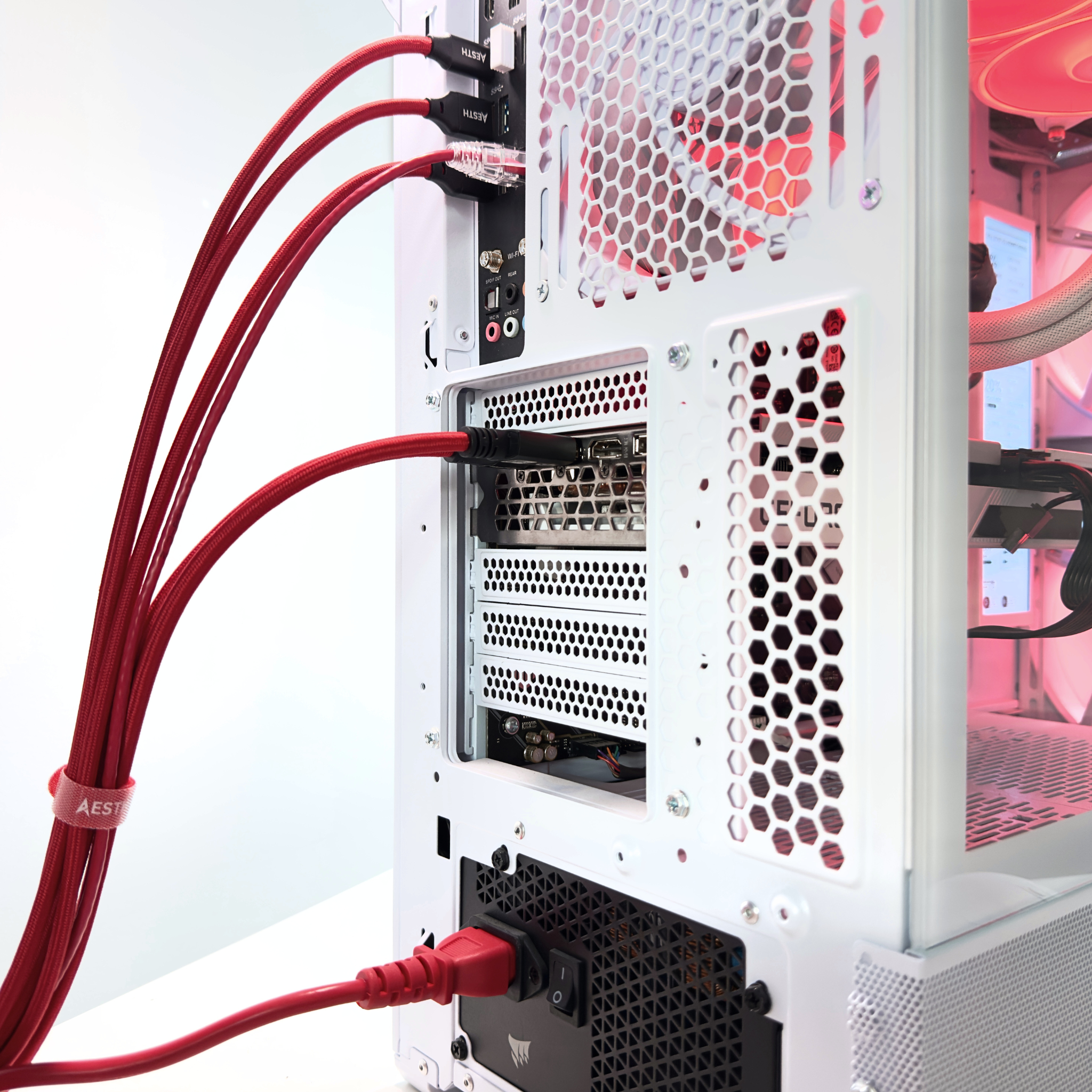 PC with Aesth braided cables