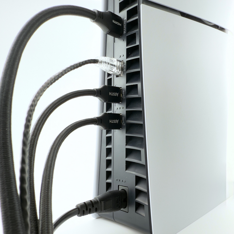 Playstation 5 with braided cables