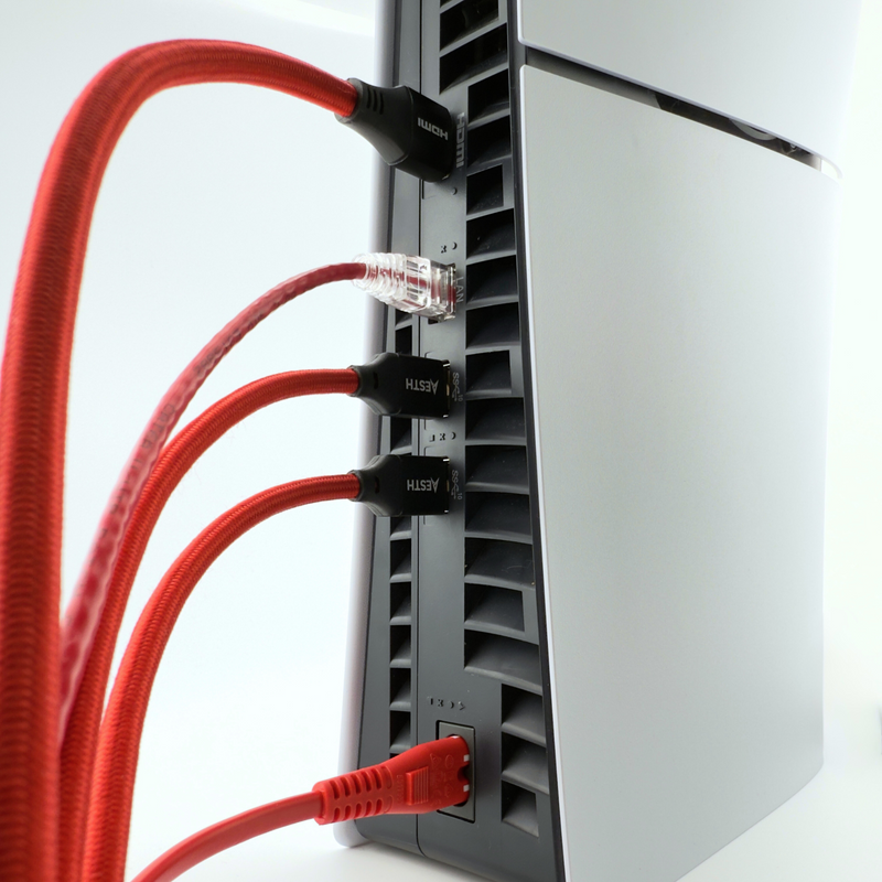 Playstation 5 with braided cables