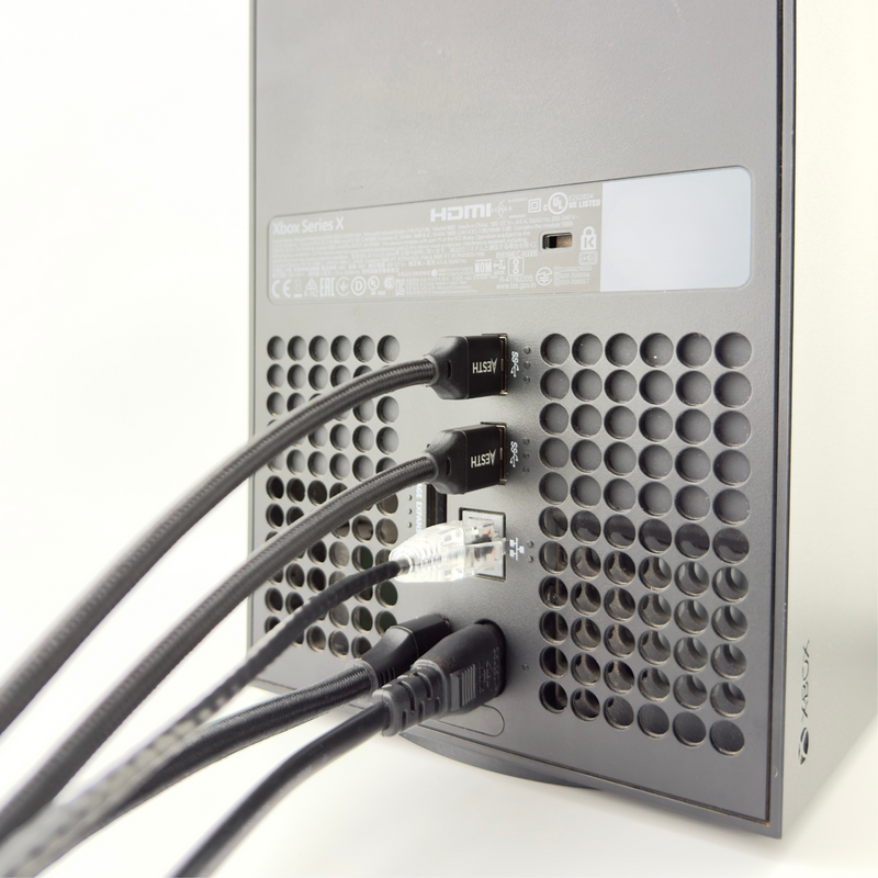 Xbox with braided cables