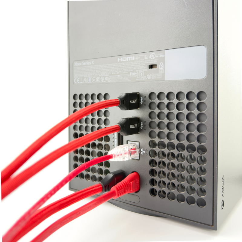 Xbox with braided cables